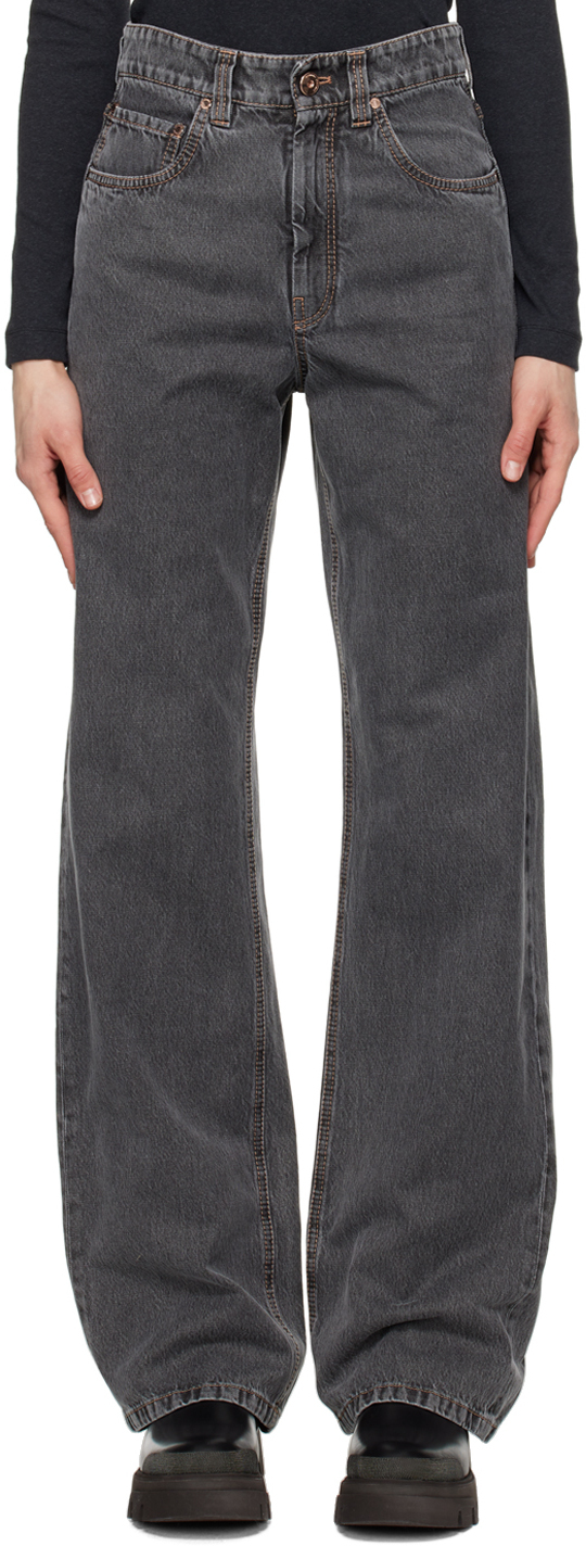 

Черные широкие джинсы Brunello Cucinelli