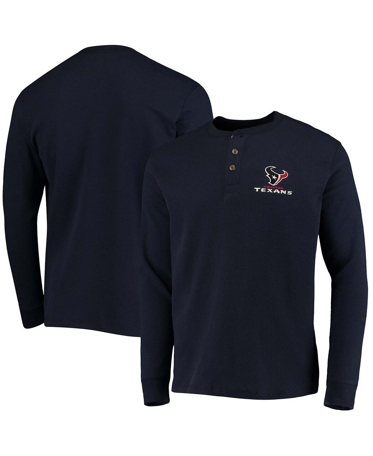 

Мужская темно-синяя футболка с длинным рукавом houston texans maverick thermal henley Dunbrooke, синий