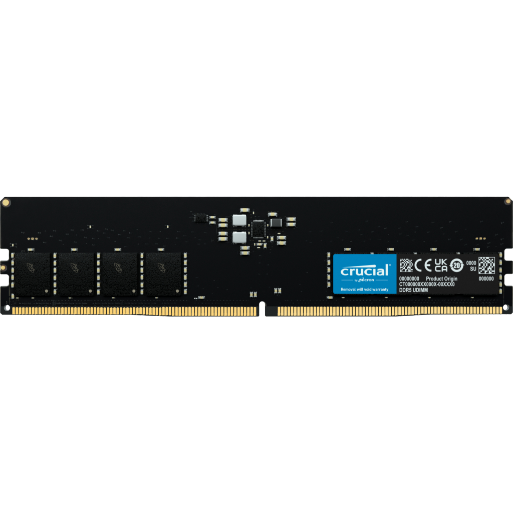 Модуль памяти Crucial 32 Гб, 4800 МГц, DDR5, CT32G48C40U5, черный цена и фото