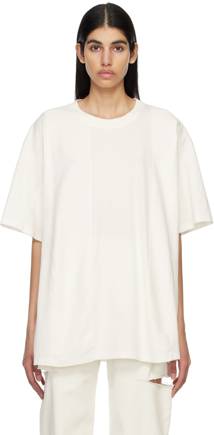 

Off-White футболка со вставками MM6 Maison Margiela, Белый