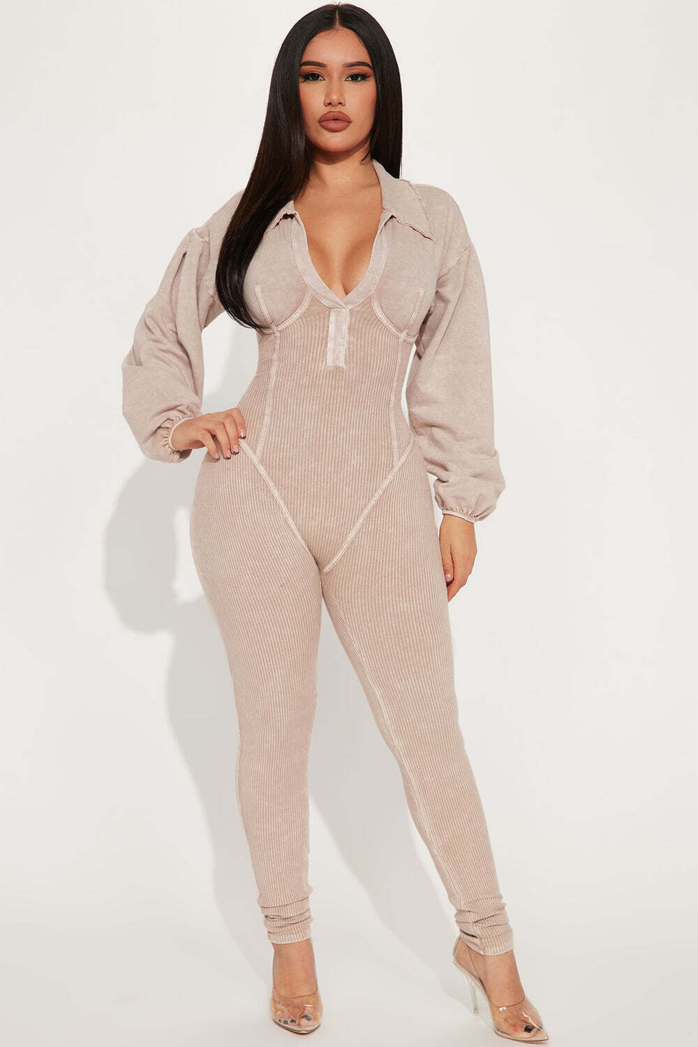 

Комбинезон Fashion Nova GD3552, серо-коричневый