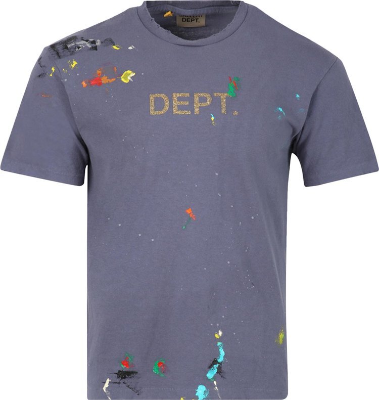 

Футболка Gallery Dept. Dept. Logo Handpainted Tee 'Navy', синий