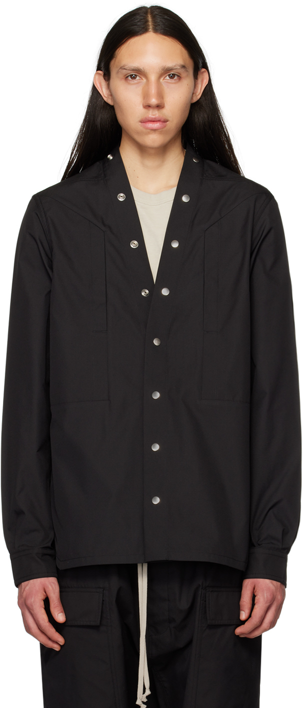 

Черная рубашка Larry Fogpocket Rick Owens