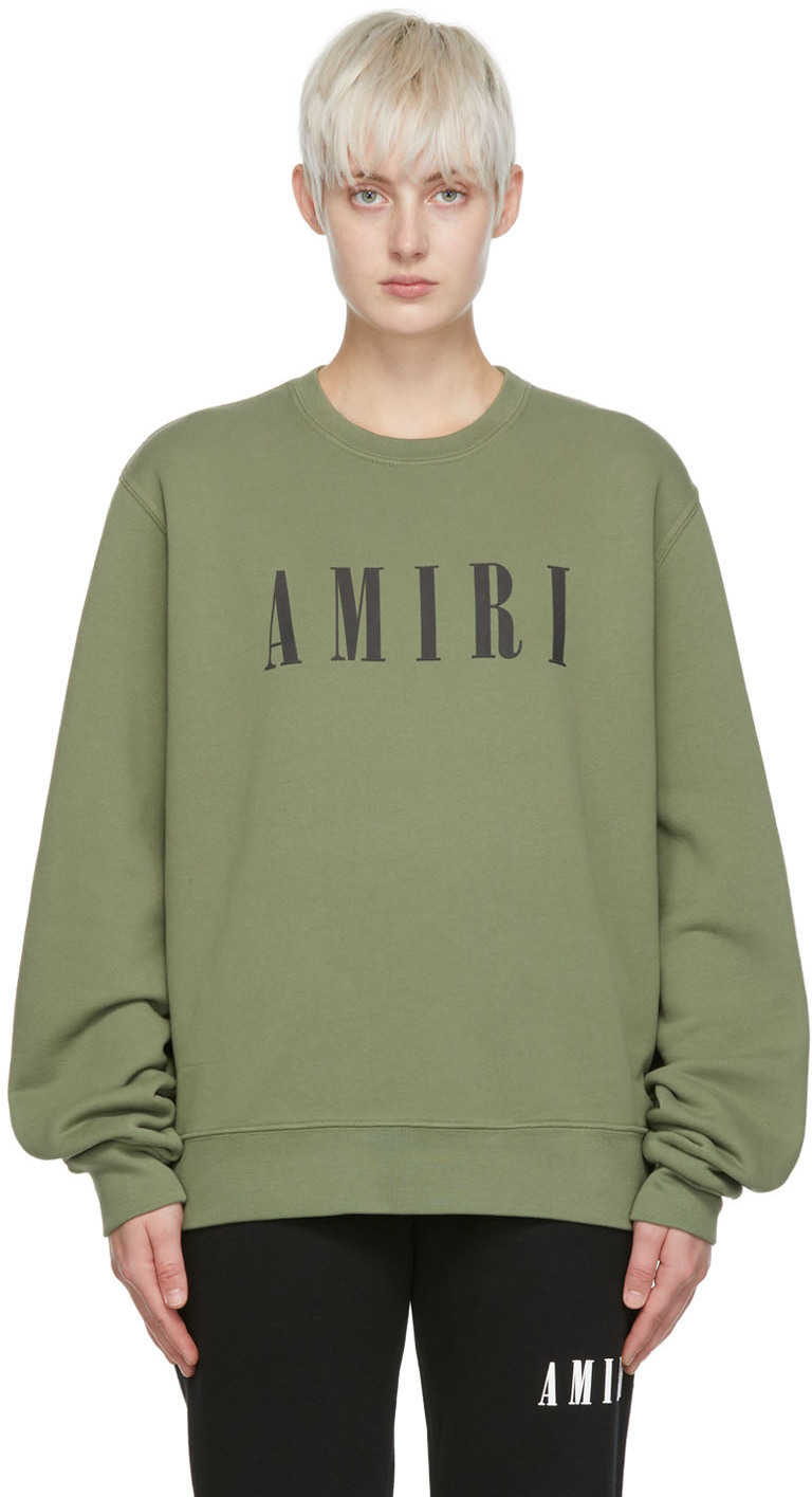 

Хлопковая толстовка цвета хаки AMIRI