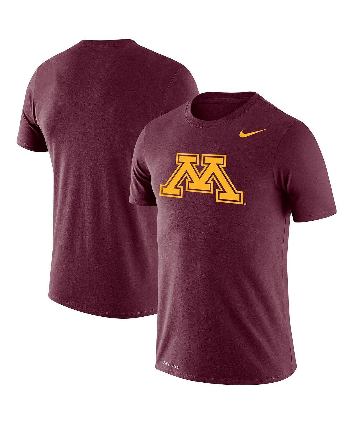 

Мужская футболка maroon minnesota golden gophers school logo legend performance Nike