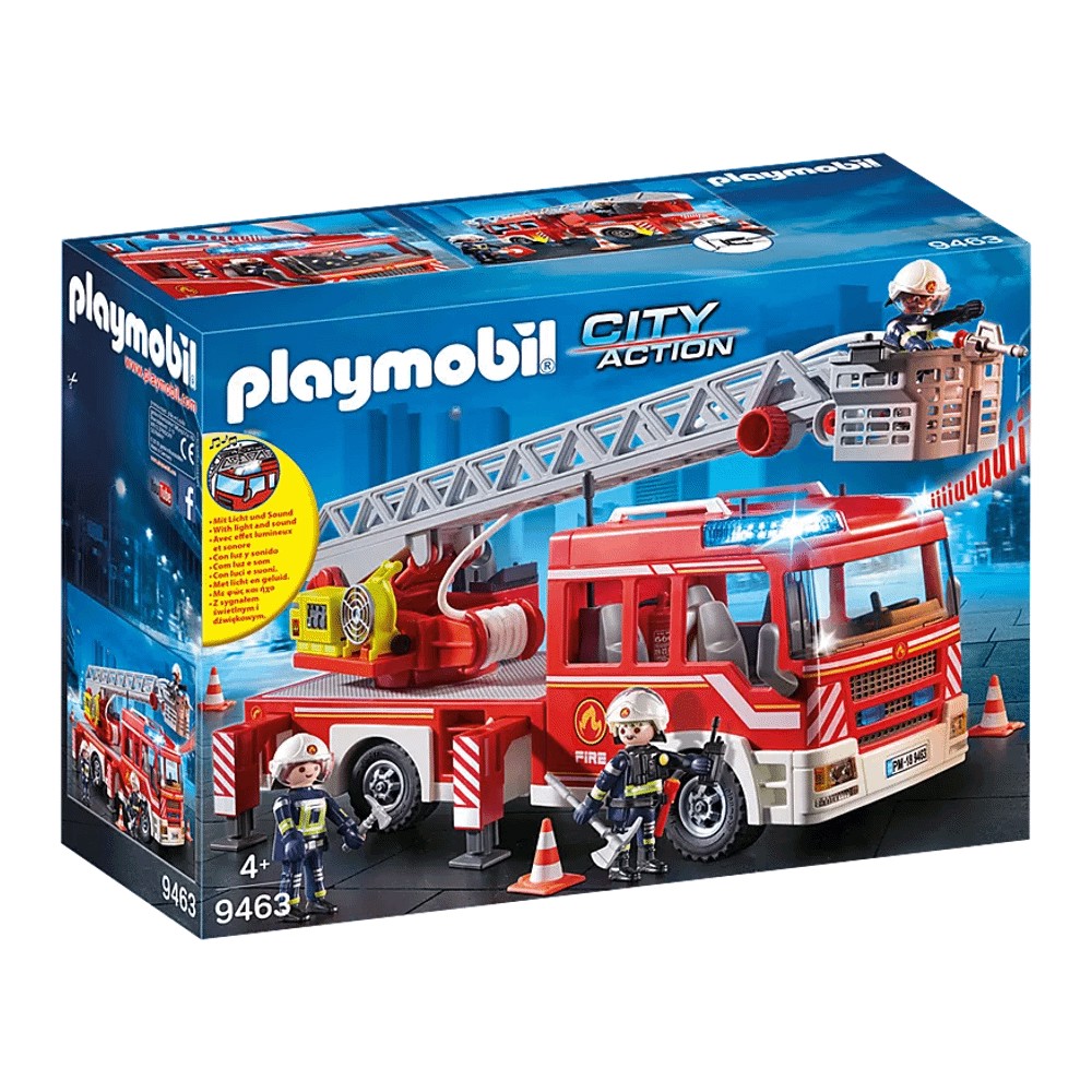 Конструктор Playmobil 9463 Пожарная машина с лестницей пожарная машина с выдвижной лестницей 601 10 3