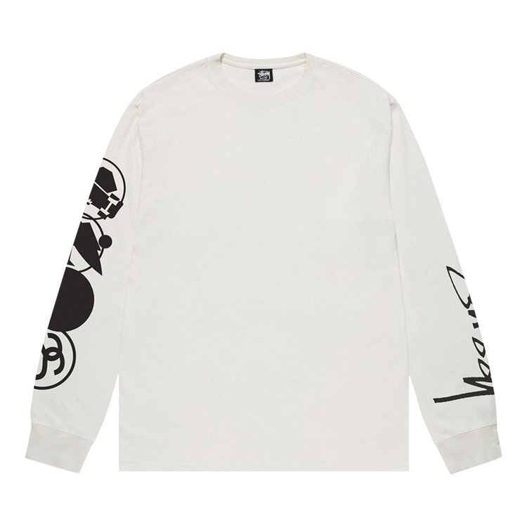 

Лонгслив Stussy Stacked Pigment Dyed Long-Sleeve Tee 'White', белый