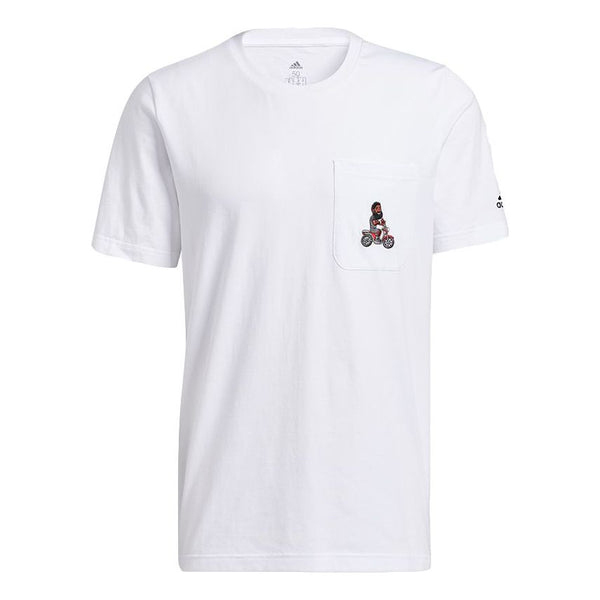 

Футболка Adidas Casual Sports Basketball Round Neck Short Sleeve White, Белый