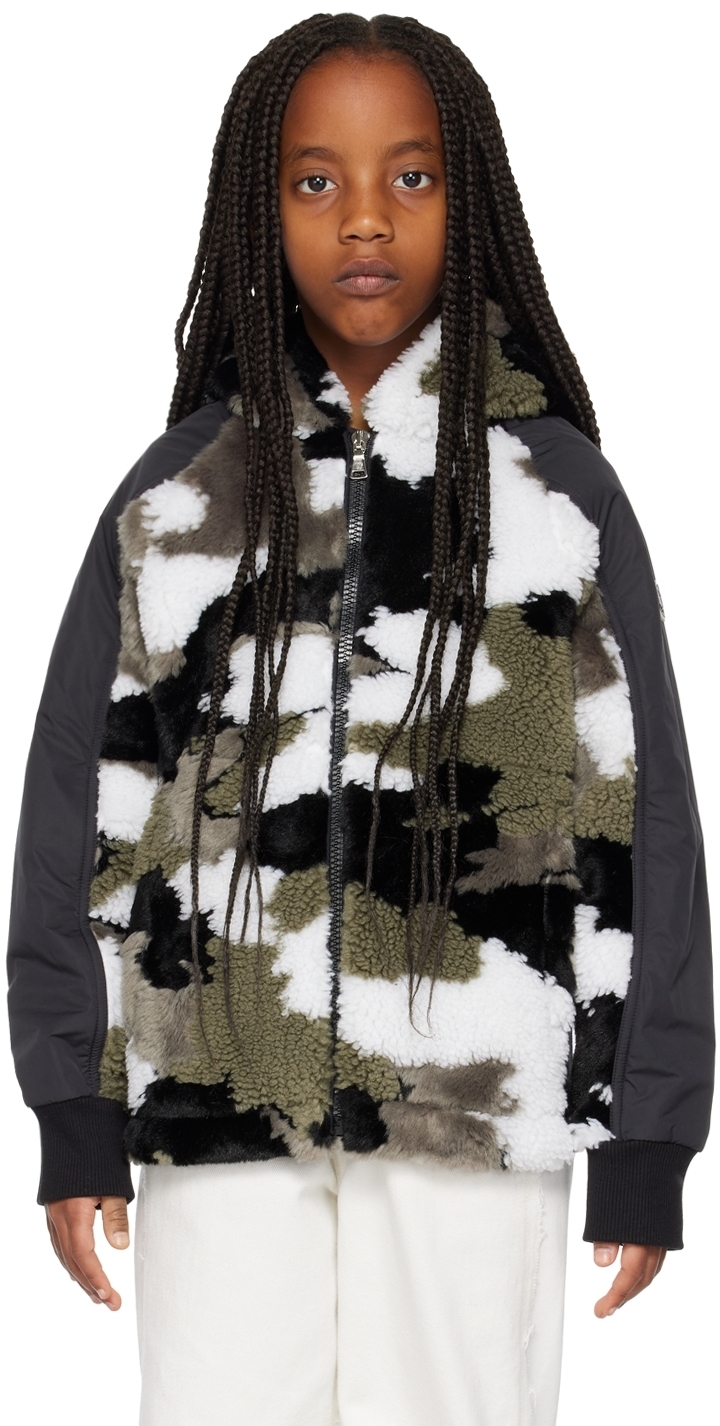 

Детский черный свитер со вставками Moncler Enfant