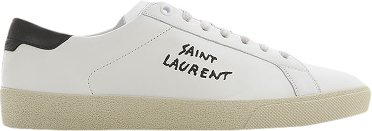 Кроссовки Saint Laurent SL-06 Court Leather White Black, белый
