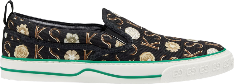 Кроссовки Ken Scott x Gucci Tennis 1977 Black Monogram, черный - фото