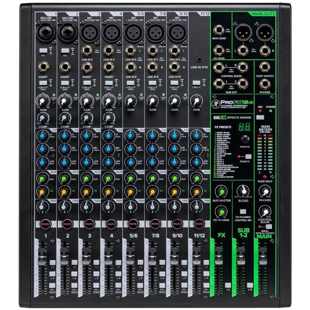

Аудио Микшер Mackie PROFX12V3 12 - канальный
