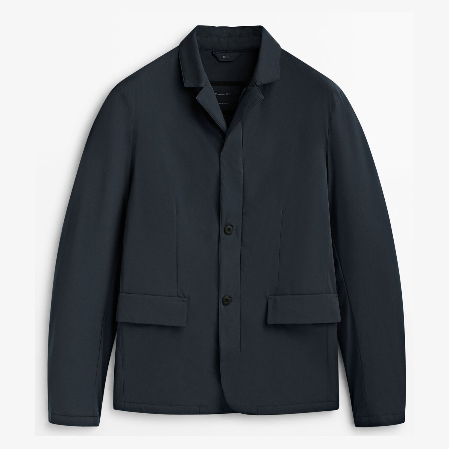 

Блейзер Massimo Dutti Extra Lightweight Technical, темно-синий