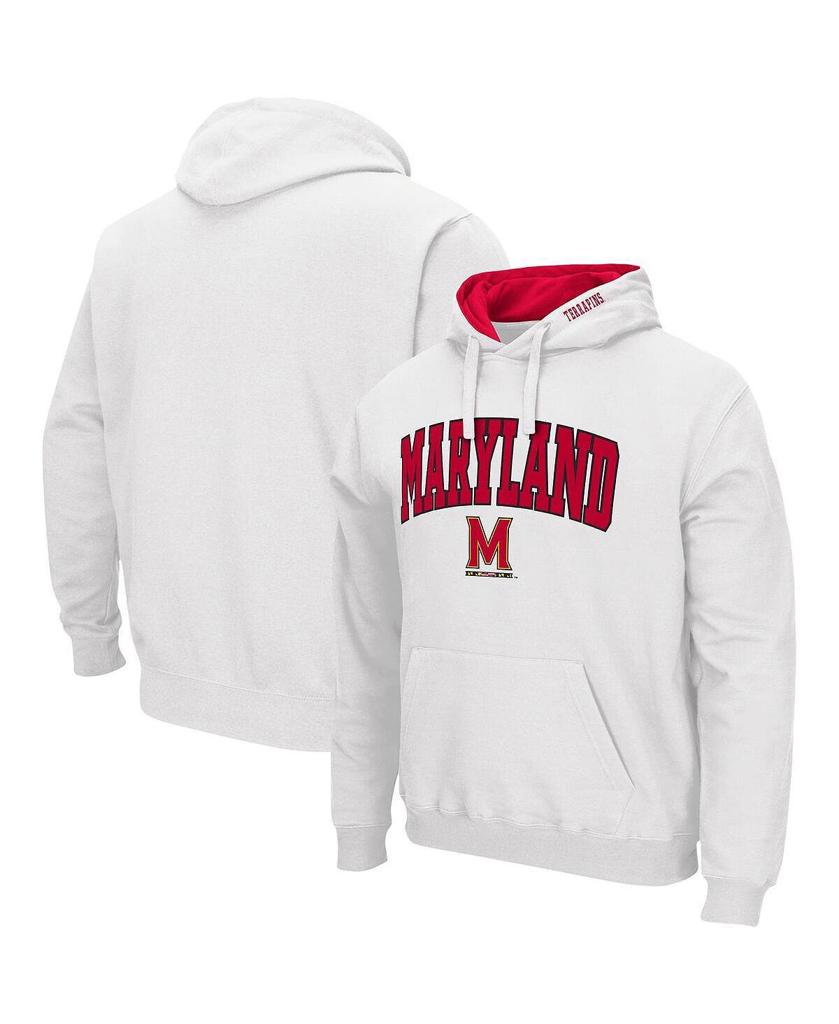 

Мужская белая толстовка с капюшоном maryland terrapins arch и логотипом 3.0 Colosseum, белый