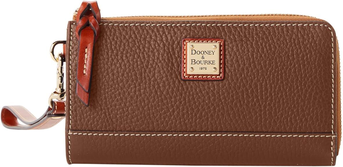 

Сумка Dooney & Bourke, ремешок на молнии с отделкой Pebble Grain, коричневый