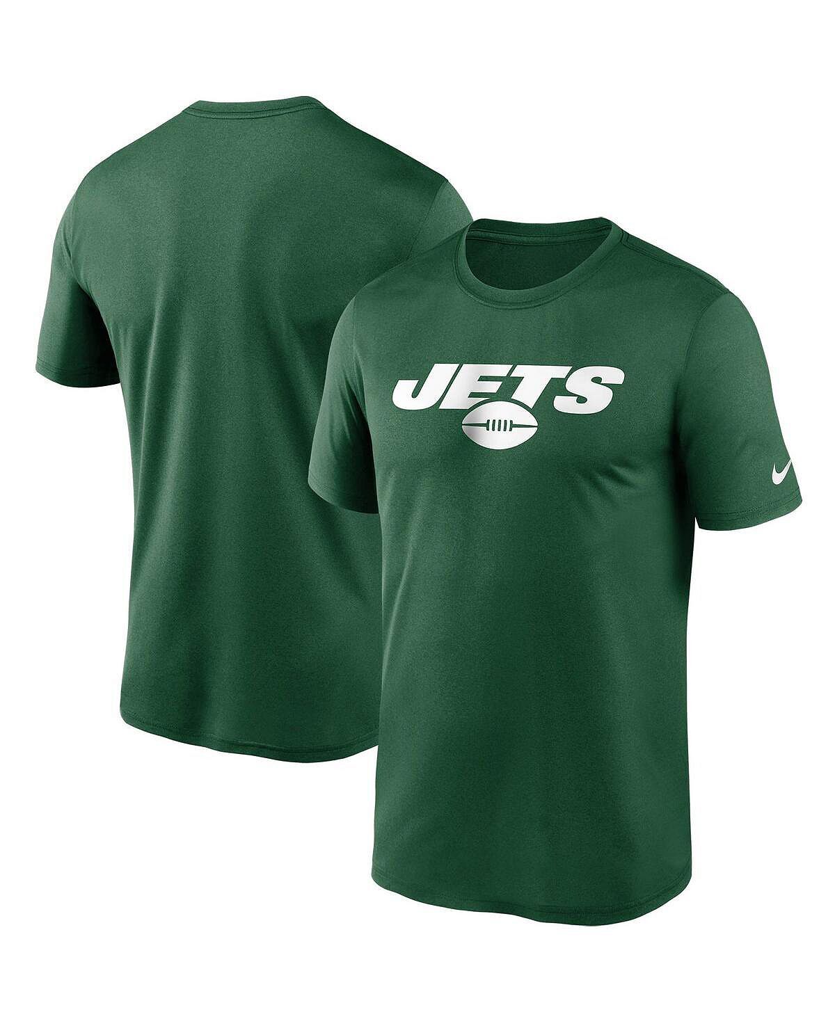 

Мужская зеленая футболка new york jets wordmark legend performance Nike, зеленый
