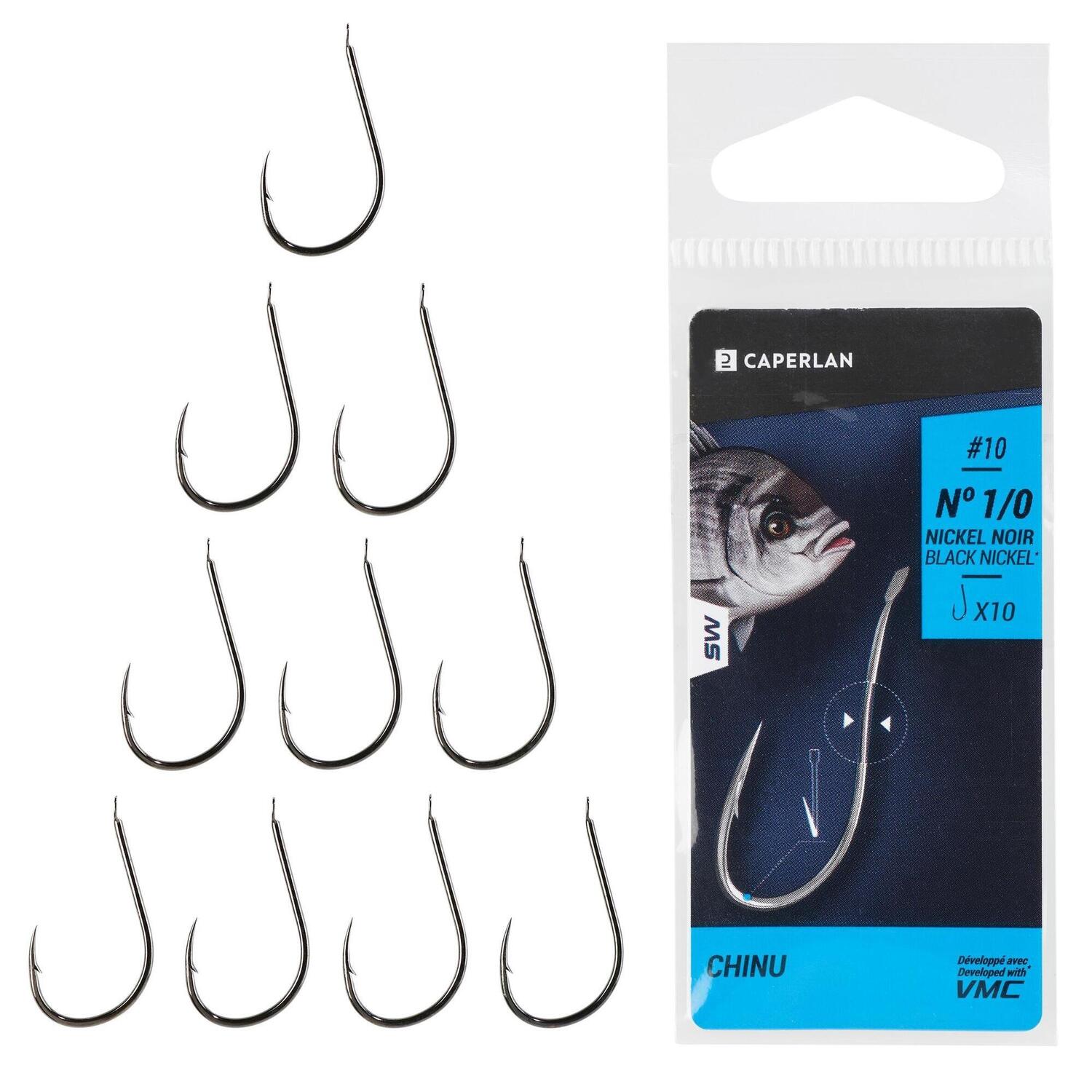 

Decathlon Chinu Hook Одинарный крючок для морской рыбалки Caperlan, серебро
