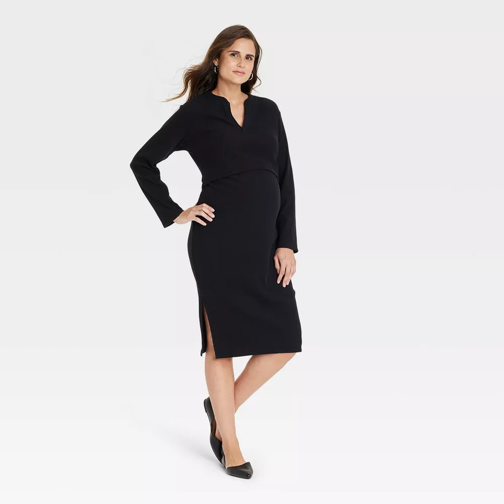 

Комплект для беременных в рубчик Henley - Isabel Maternity от Ingrid & Isabel Isabel Maternity by Ingrid & Isabel, цвет Black