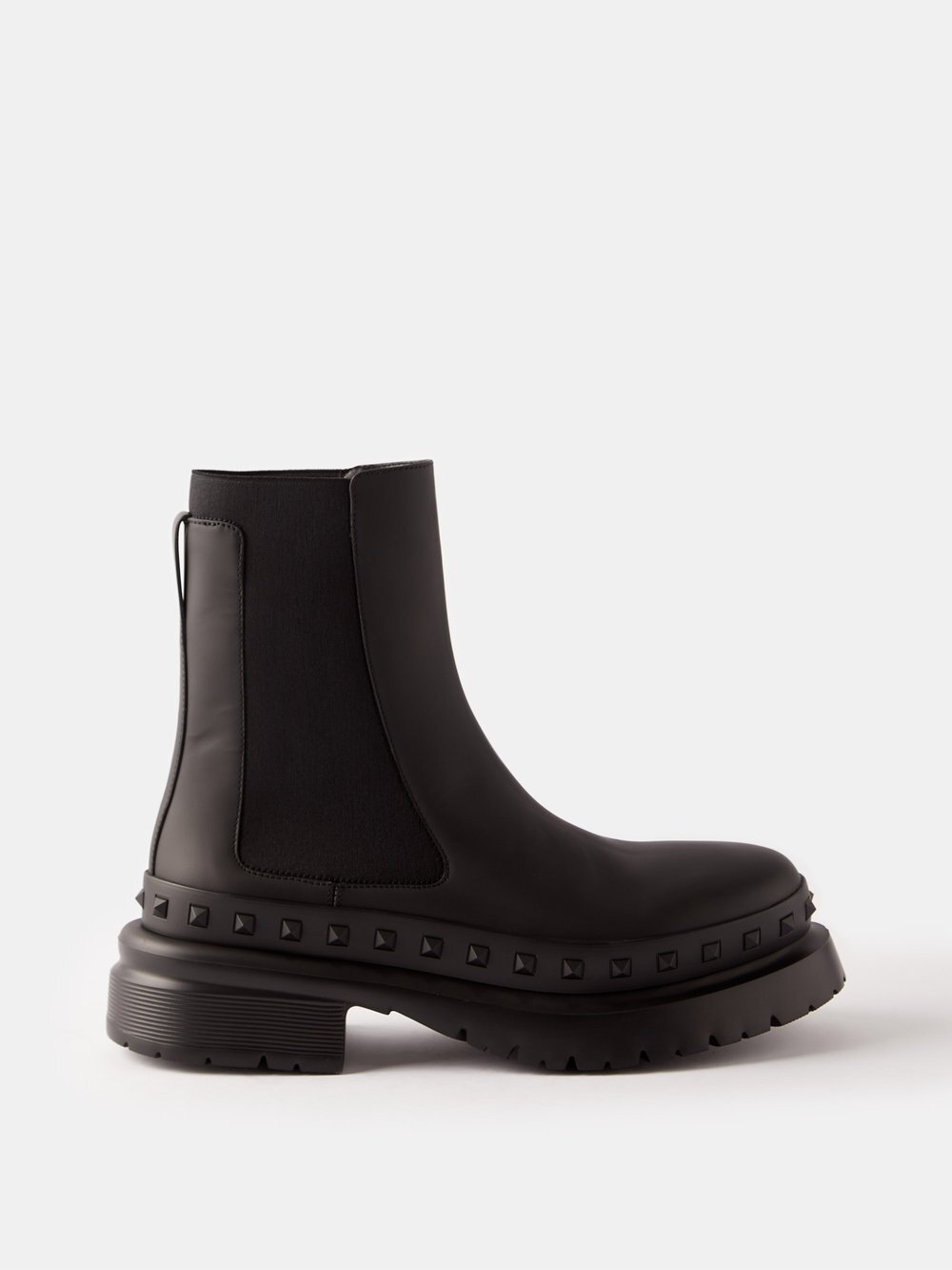 

Кожаные ботинки beatle rockstud Valentino Garavani, черный
