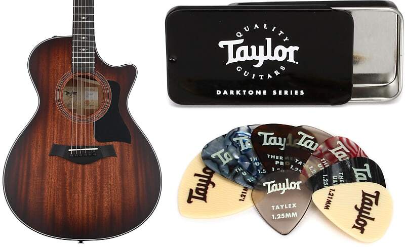 

Электроакустическая гитара Taylor 322ce — комплект Shaded Edgeburst с жестяным медиатором серии Taylor DarkTone A305001111000641107=1 2600=1