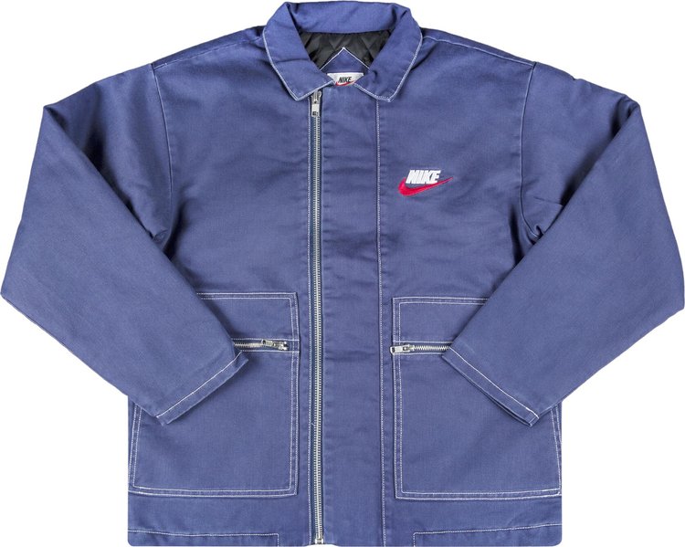 

Куртка Supreme x Nike Double Zip Quilted Work Jacket 'Navy', синий