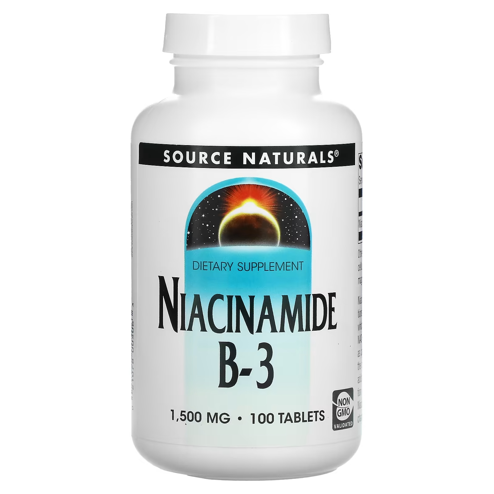 цена Source Naturals Ниацинамид B3 1500 мг, 100 таблеток