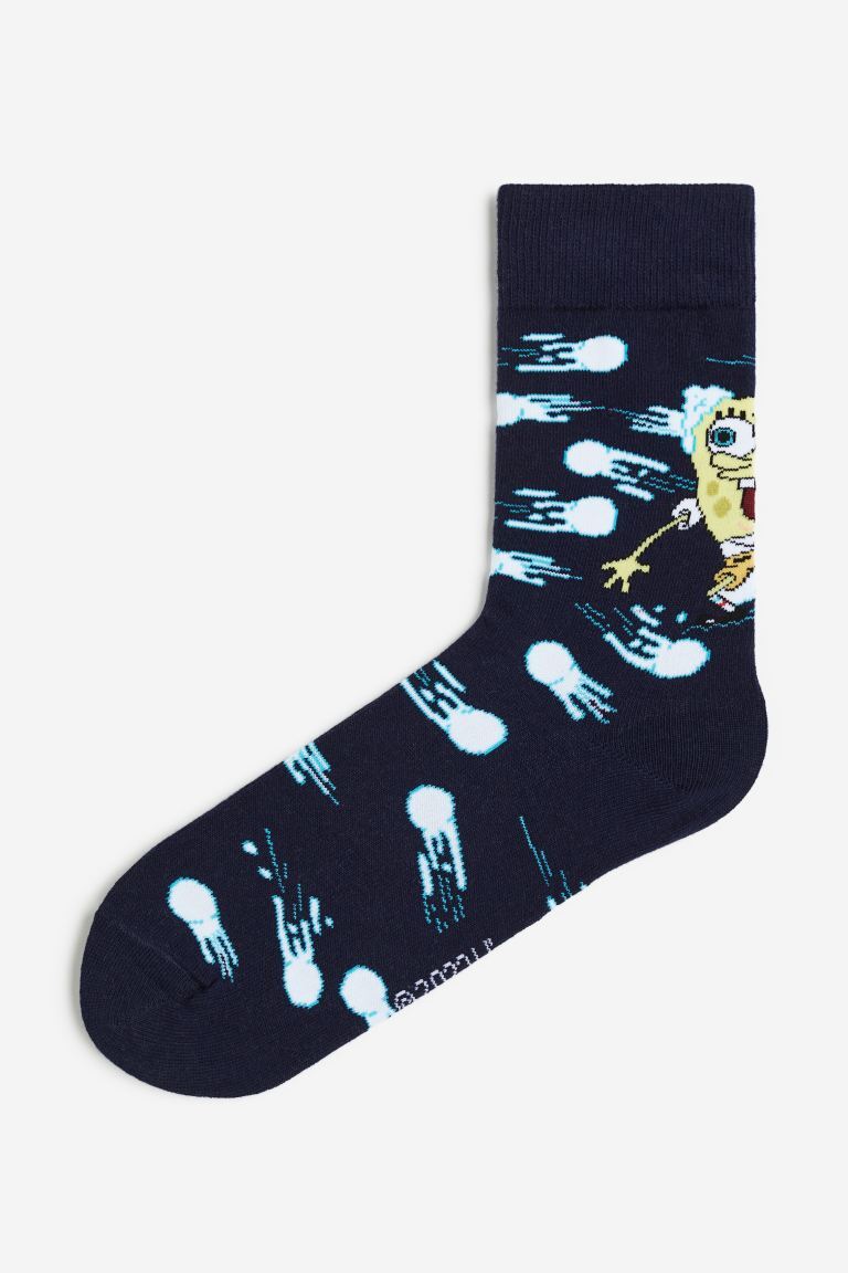 

Носки H&M x SpongeBob Motif-detail, темно-синий
