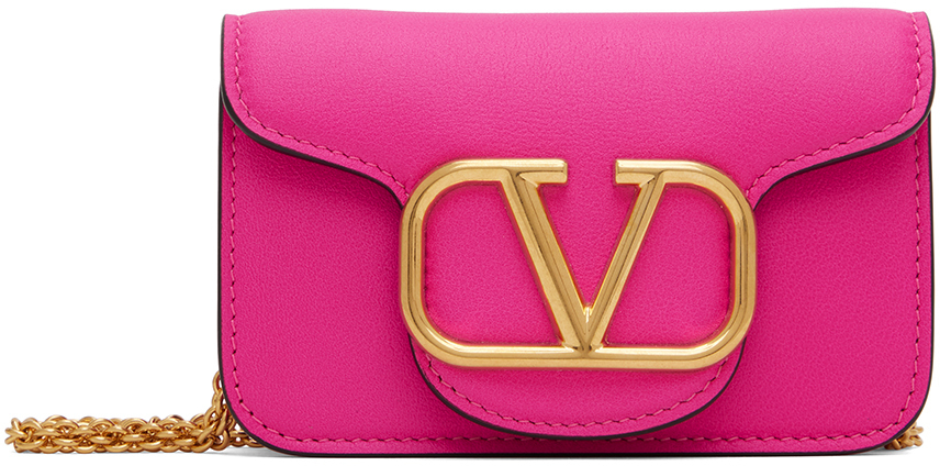 

Розовая сумка через плечо Micro Locò Valentino Garavani, Розовый