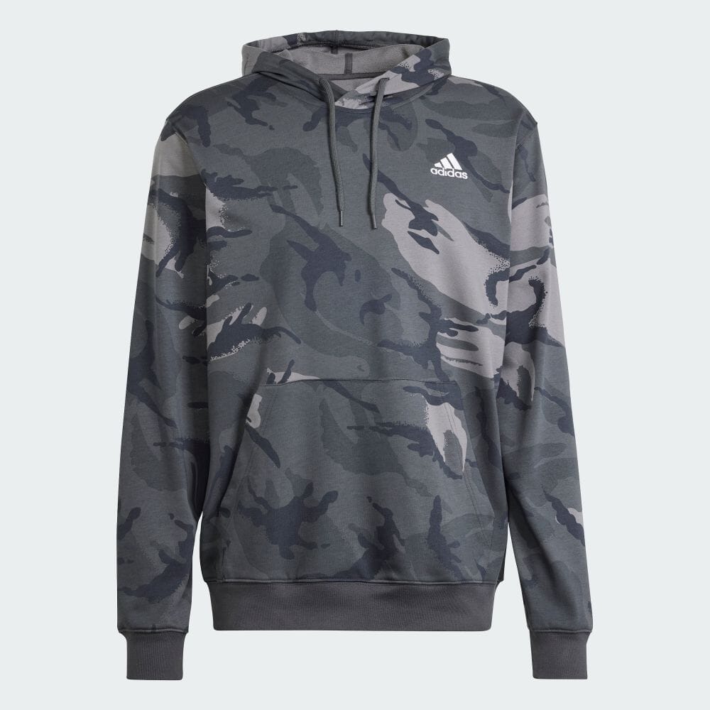 Толстовка Adidas Seasonal Essentials Camouflage, темно-серый цена и фото