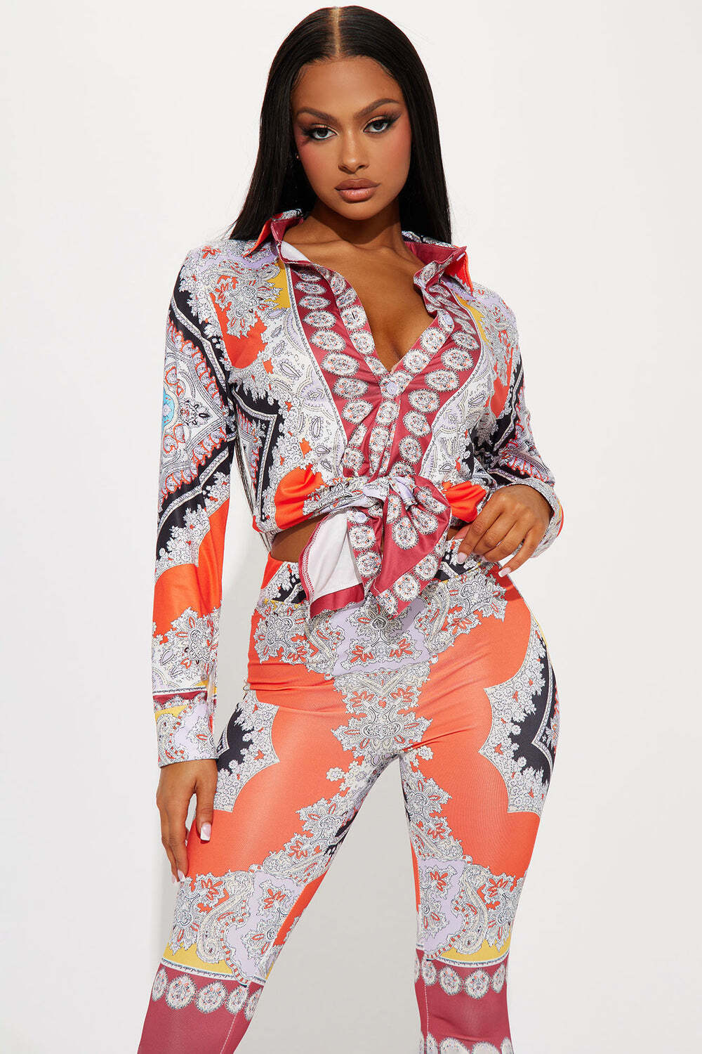 

Леггинсы Fashion Nova XS215, оранжевый