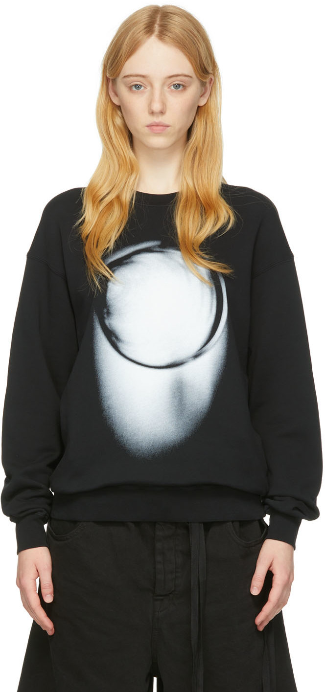 

Черный хлопковый свитшот Ann Demeulemeester