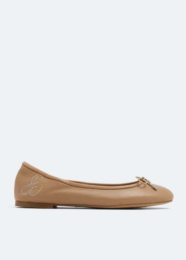 

Балетки SAM EDELMAN Felicia leather ballerinas, бежевый