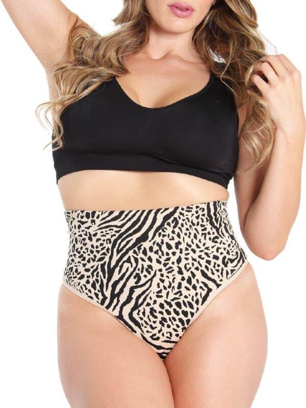 

Стринги Memoi Slimme Animalcraze с высокой талией, black / beige