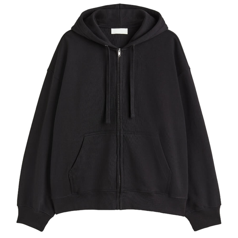

Толстовка с капюшоном H&M Oversized Fit, чёрный