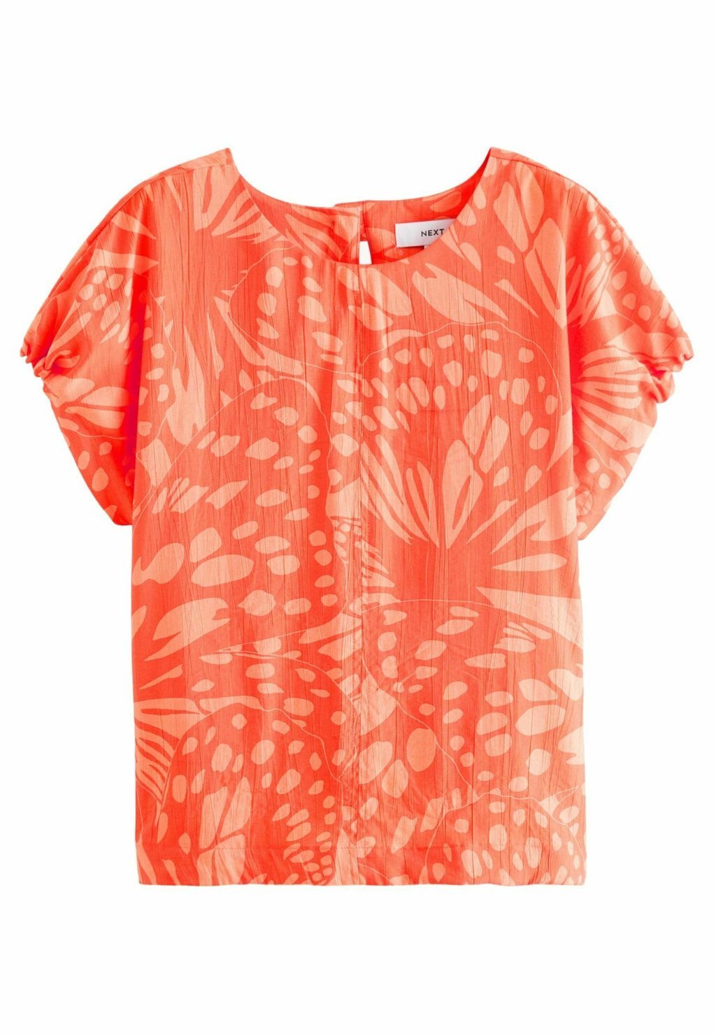 

Блуза GATHERED SHORT SLEEVE TEXTURED BOXY PETITE Next, оранжевый