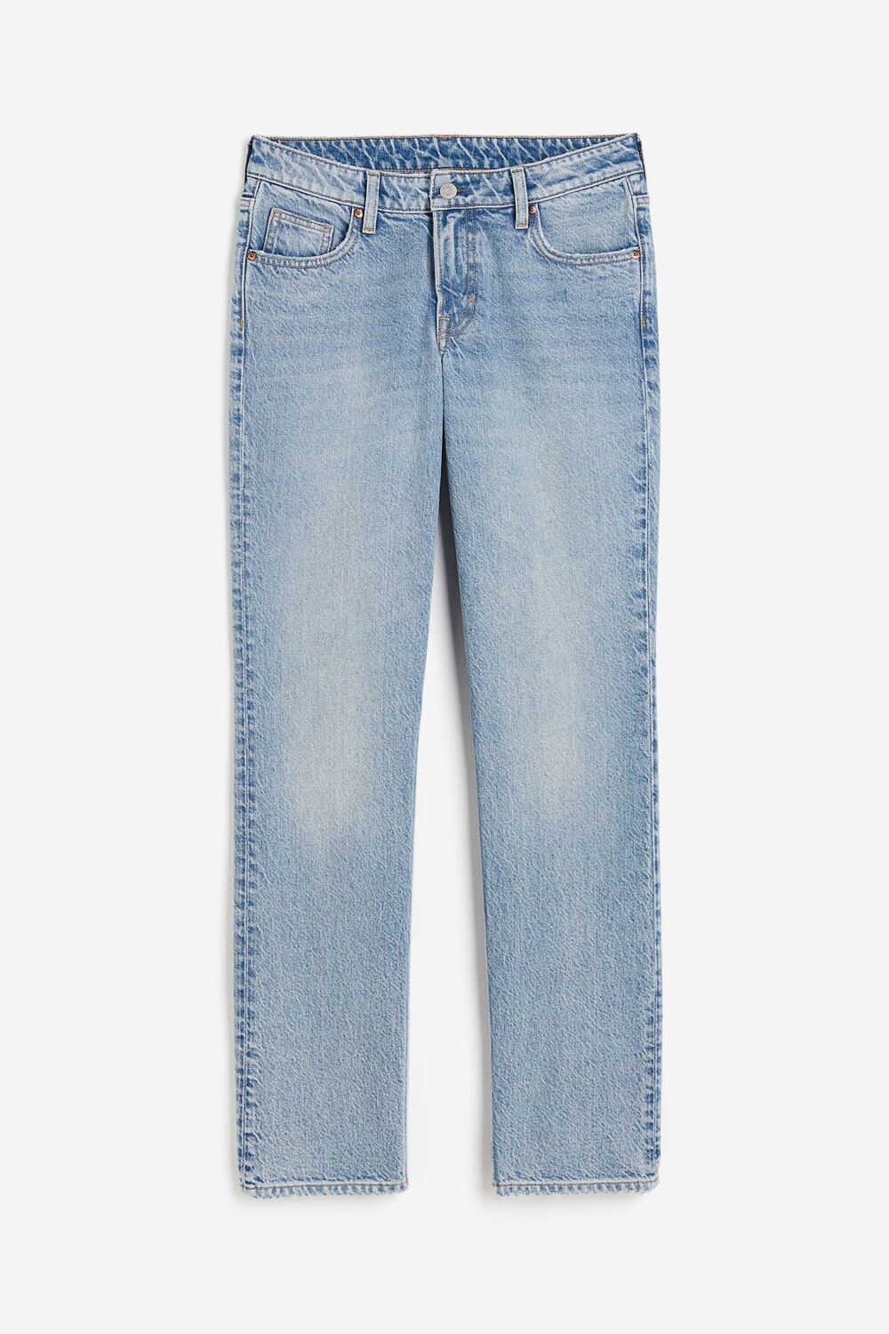 

Джинсы H&M Straight Low, голубой