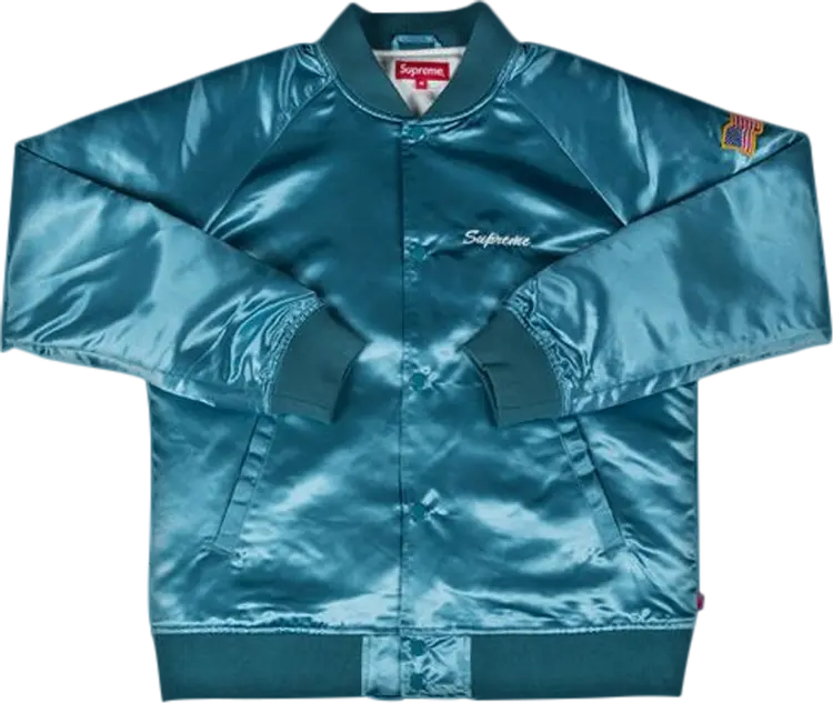 

Куртка Supreme Betty Boop Satin Club Jacket 'Light Blue', синий