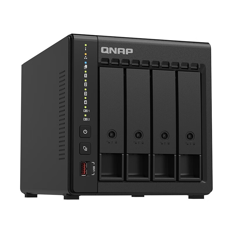 Сетевое хранилище QNAP TS-466C, 4 отсека, 8 ГБ, 4 диска на 4Тб, черный сетевое хранилище nas qnap ts 231p3 2g 2 bay