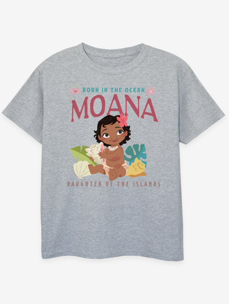 

Детская серая футболка с принтом NW2 Moana Born In The Ocean George., серый