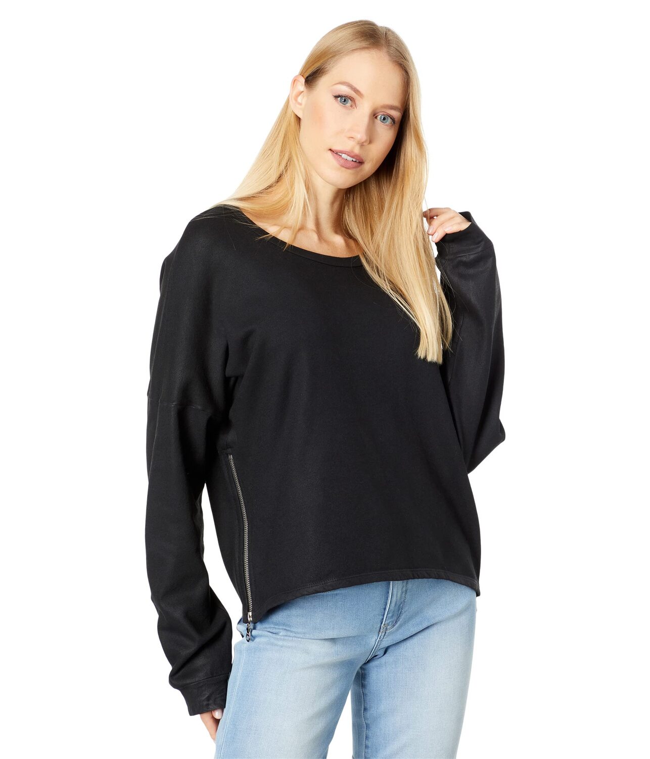 

Пуловер Michael Lauren, Finlo Crop Pullover with Side Zippers & Coating