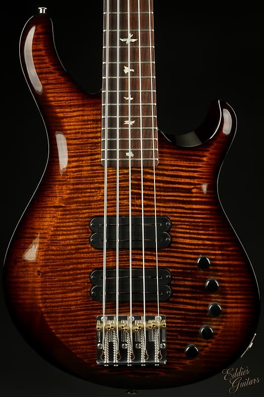 

5-струнная бас-гитара PRS Grainger с покрытием из черного золота Grainger 5 String Bass - Black Gold Wraparound