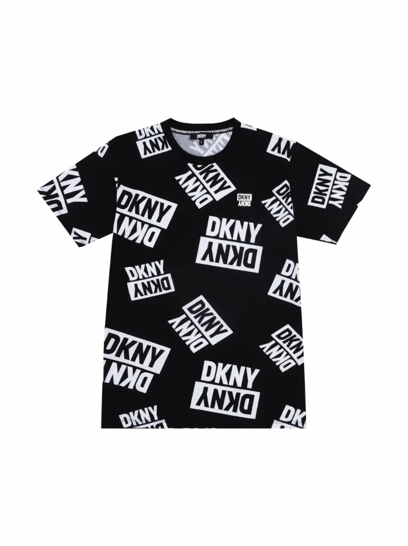 

Хлопковая футболка с монограммой DKNY