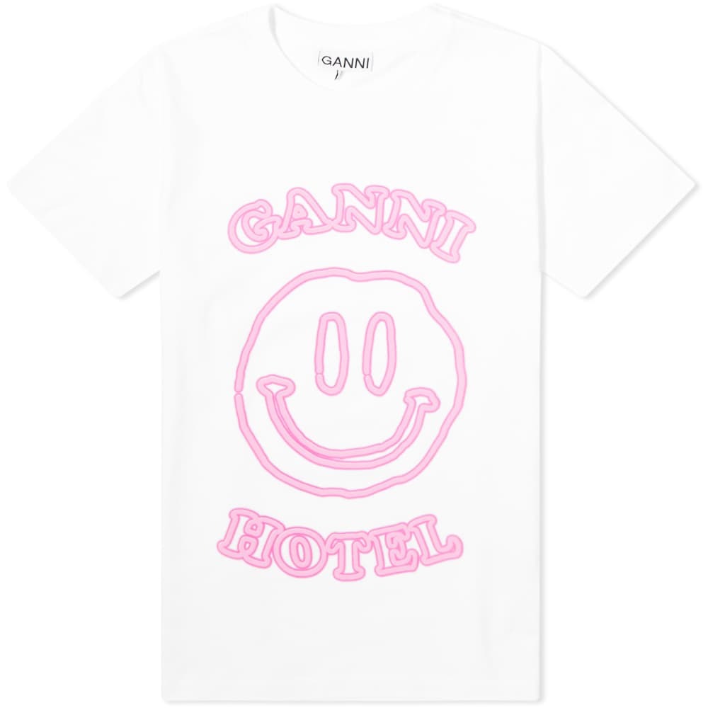 

Футболка GANNI Smile Print Tee, Розовый