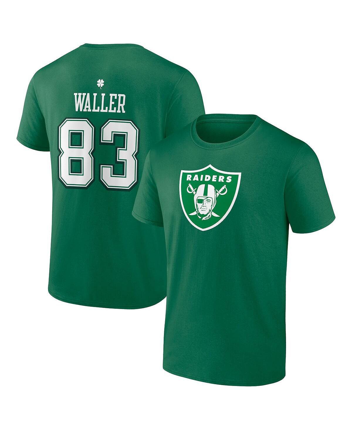 

Мужская фирменная зеленая футболка darren waller las vegas raiders st. patrick's day icon player player Fanatics, зеленый