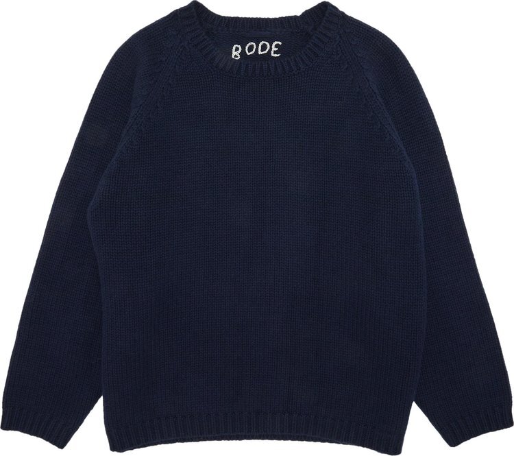 

Свитер Bode Cashmere Crewneck Sweater 'Navy', синий