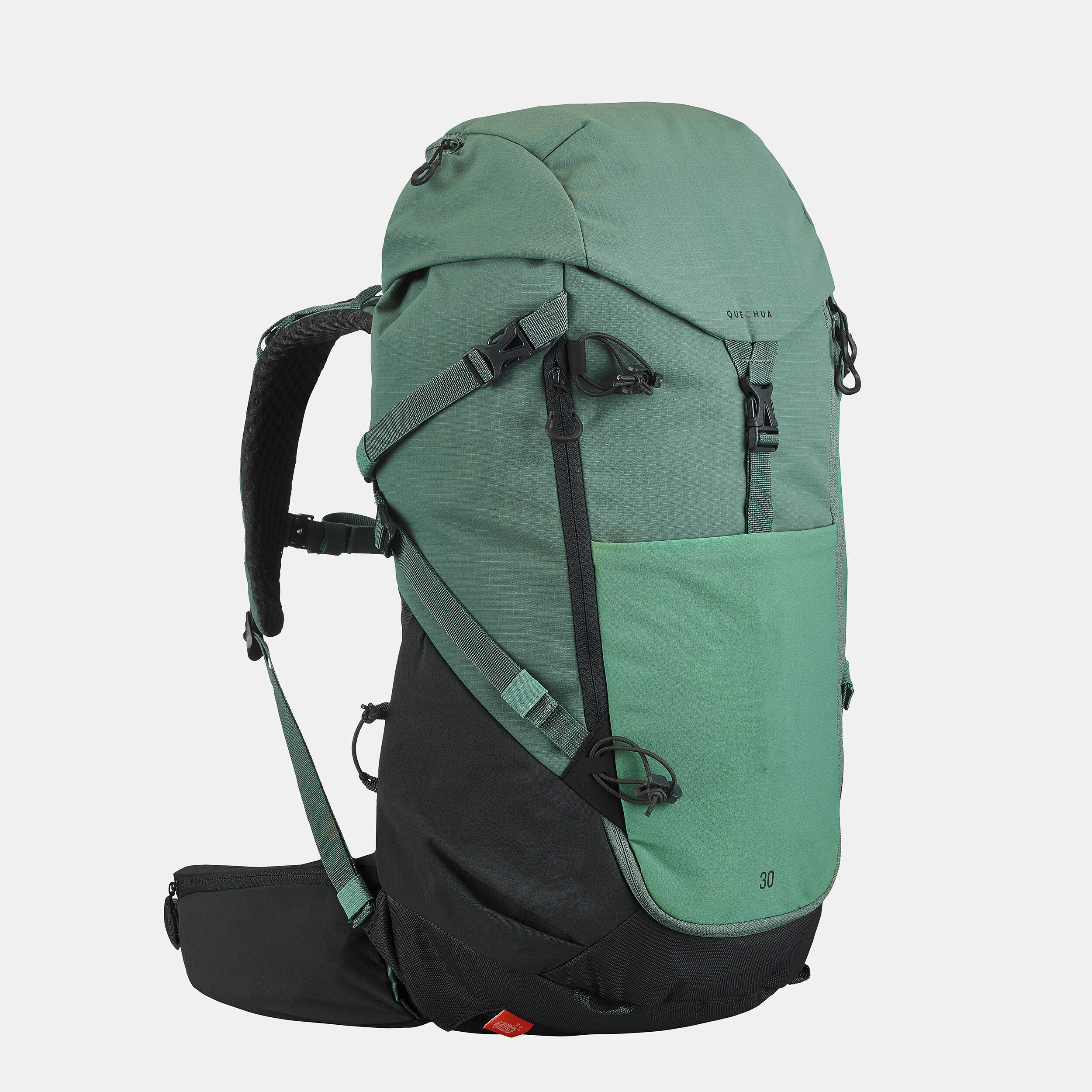 Рюкзак походный Quechua MH500 30 л, зеленый/серый
