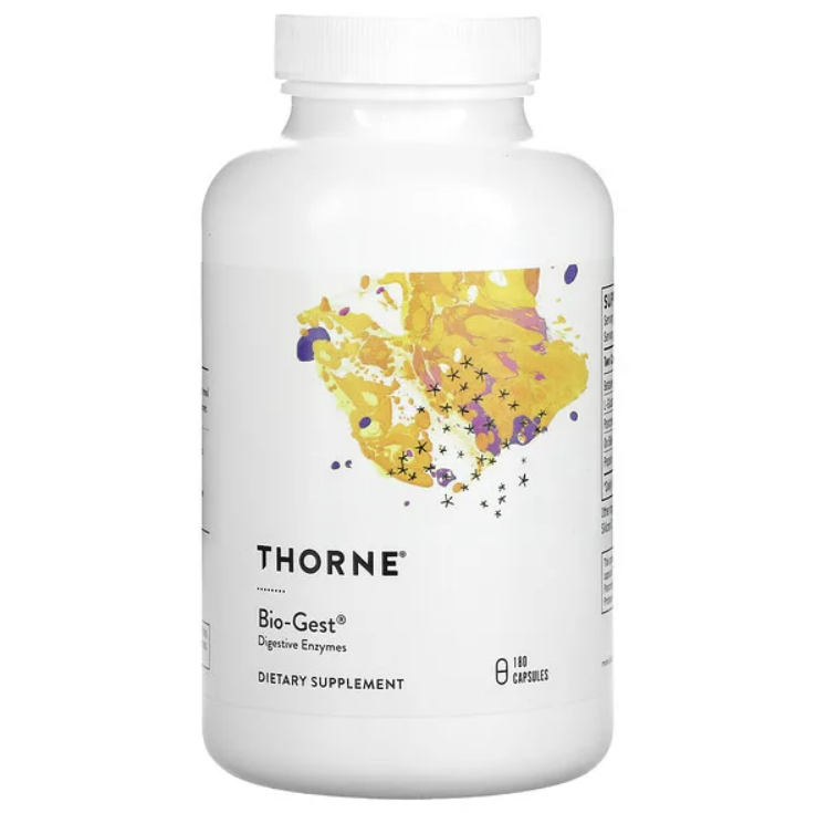 Пищевая добавка Thorne Research Bio-Gest, 180 капсул смесь ферментов thorne research 180 капсул