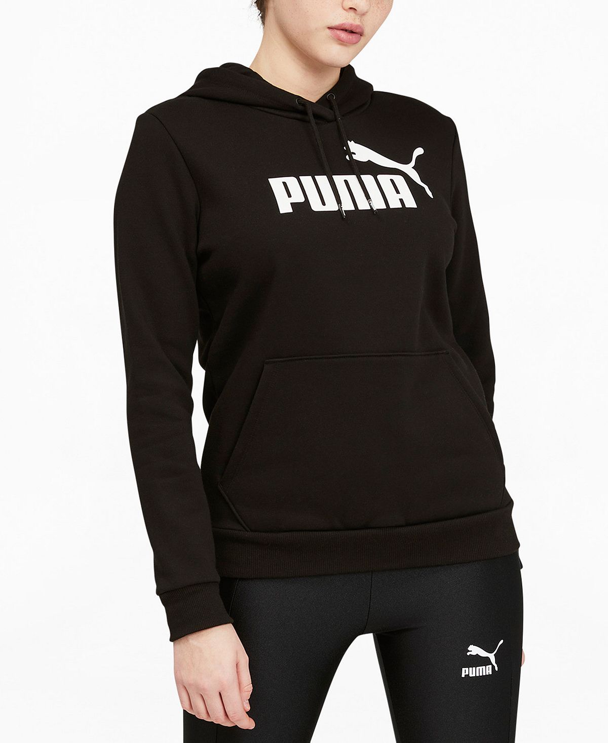 Женская толстовка Puma Logo Fleece, черный мужская толстовка puma ftbl core fan fleece черный