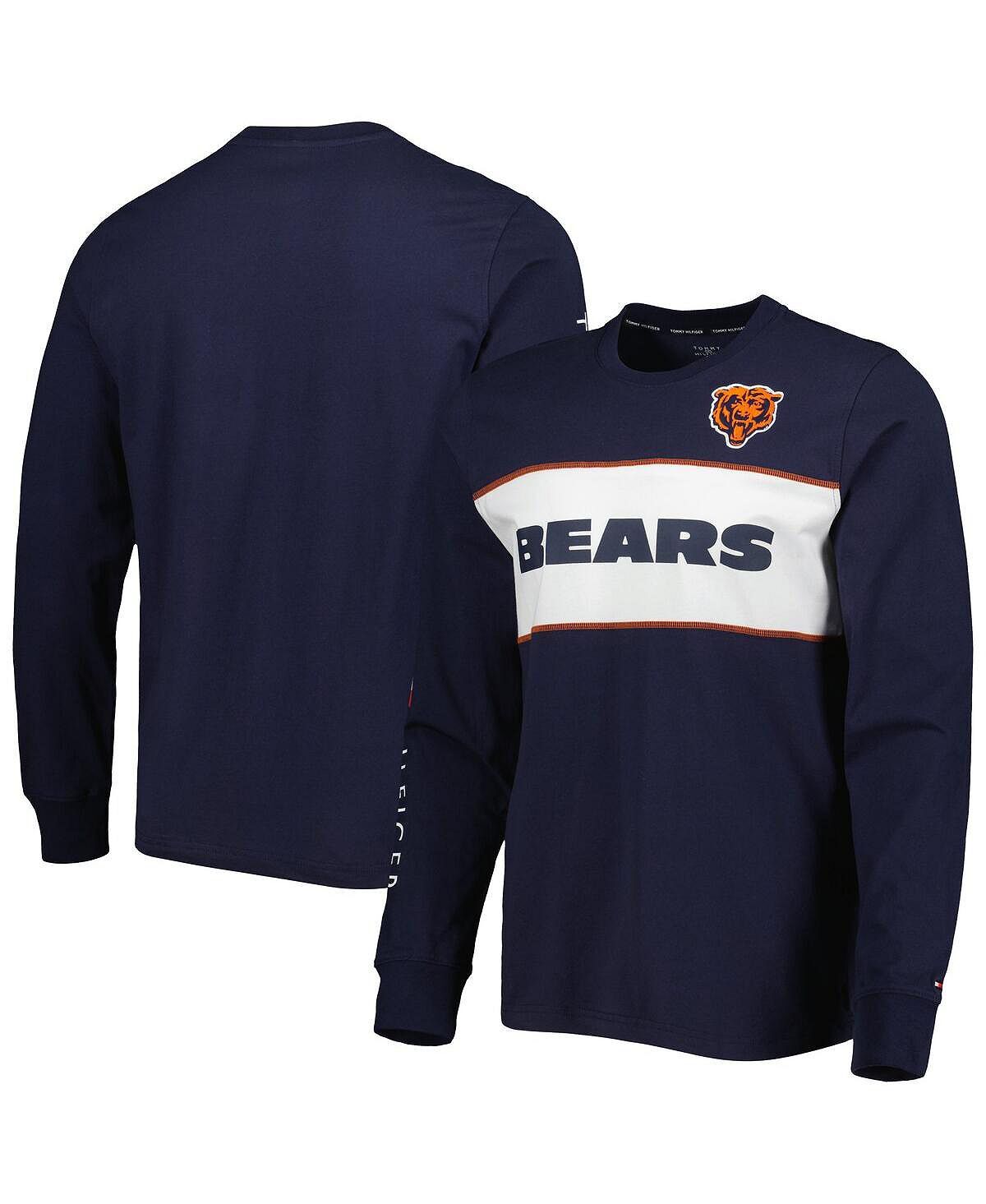 

Мужская темно-синяя футболка с длинным рукавом chicago bears peter team Tommy Hilfiger, синий