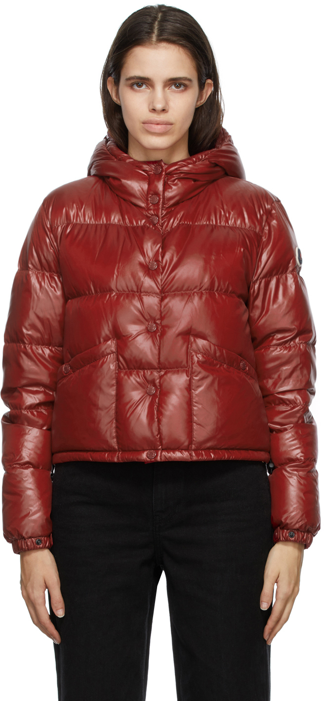 

Красная пуховая куртка-барданетка Moncler, Красный